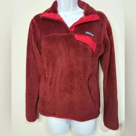 Patagonia Maroon Burgundy Retool Pullover-Women's Sizs XS - Picture 1 of 6